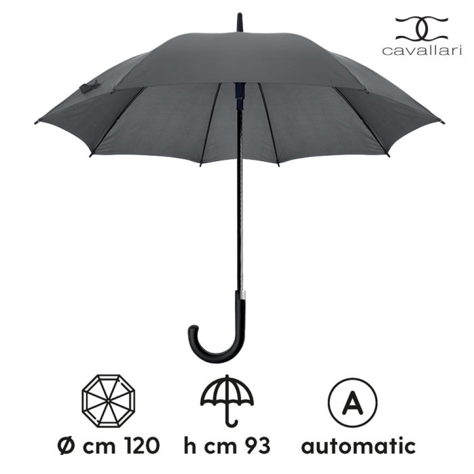 Maxi ombrello automatico con fusto effetto fibra di carbonio - Gadget.it - 