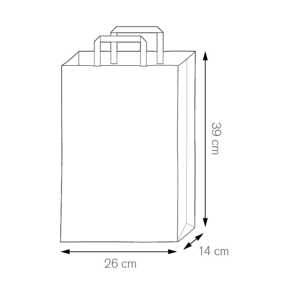 Borsa in carta riciclata 26X39X14 cm - SHOPPER - Gadget.it - 