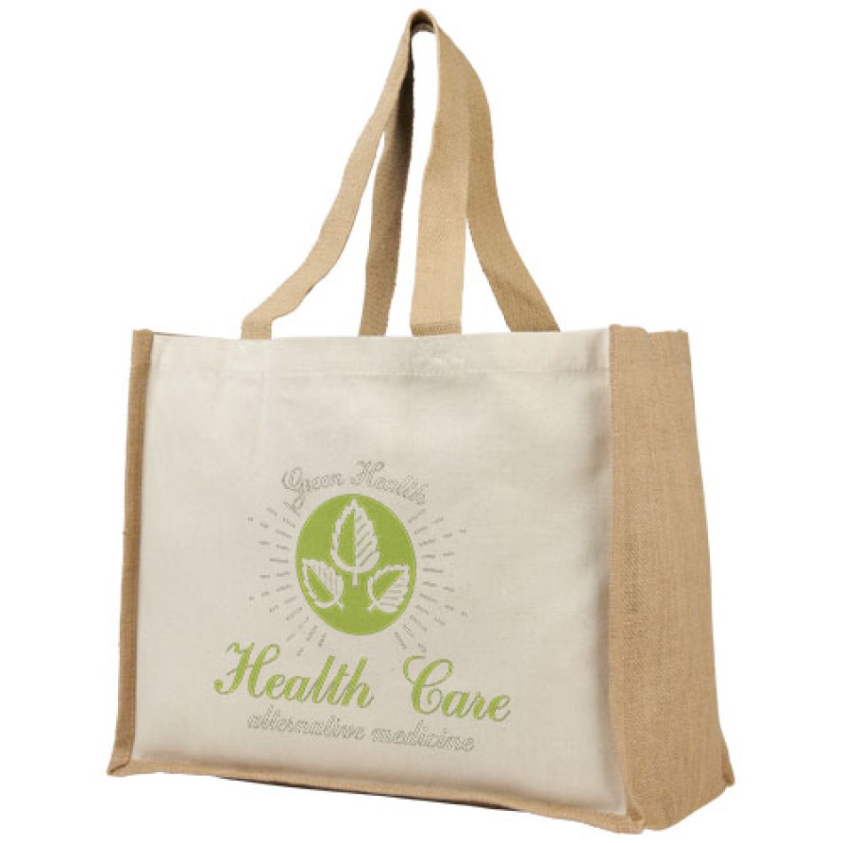 Shopper in juta e canvas 42x19x32 cm - VARAI 23L - Gadget.it - 