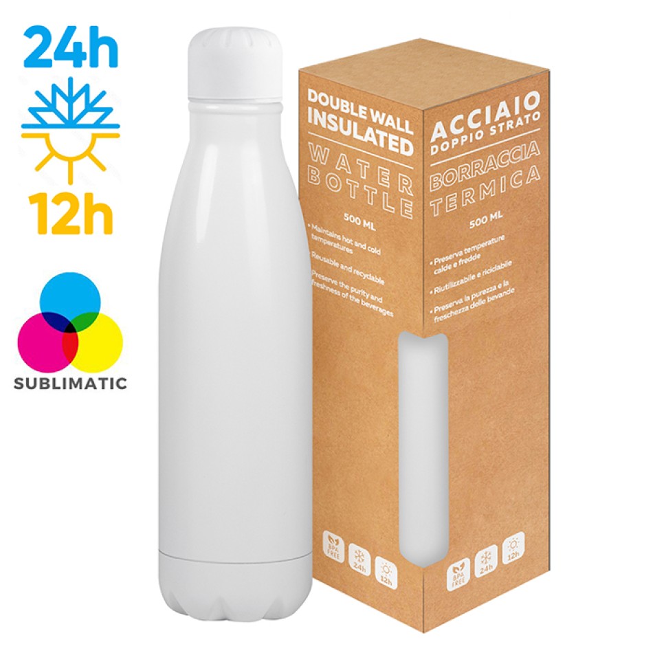 Borraccia in acciaio inox 500ml - SNOWFLAKE DOUBLE - Gadget.it - 