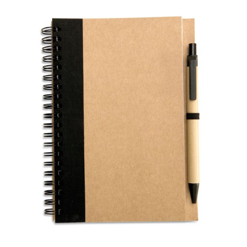 Notebook in Carta Riciclata FSC® con Penna personalizzabile - Gadget.it - Notebook in Carta Riciclata FSC® con Penna personalizzabile
