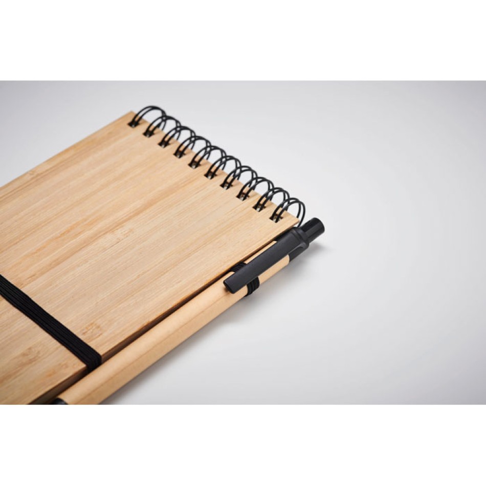 Set quaderno A6 in bamboo - SONORABAM - Gadget.it - 