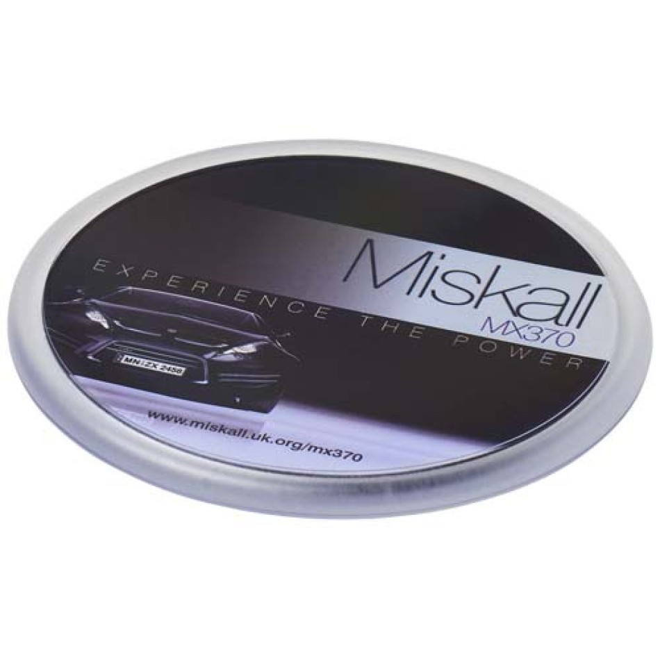 Sottobicchiere Ellison in plastica di forma rotonda con inserto di carta - Gadget.it - 