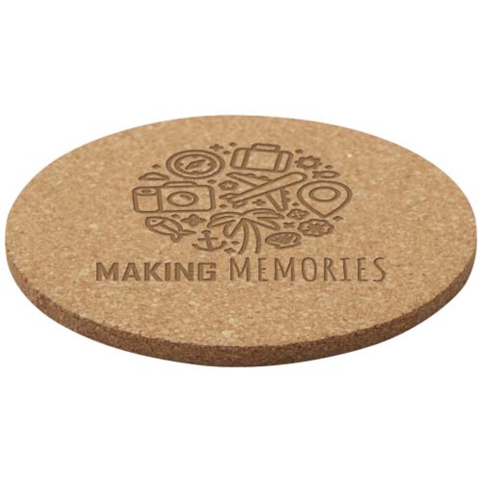 Sottobicchiere tondo in sughero - SENCHA - Gadget.it - 