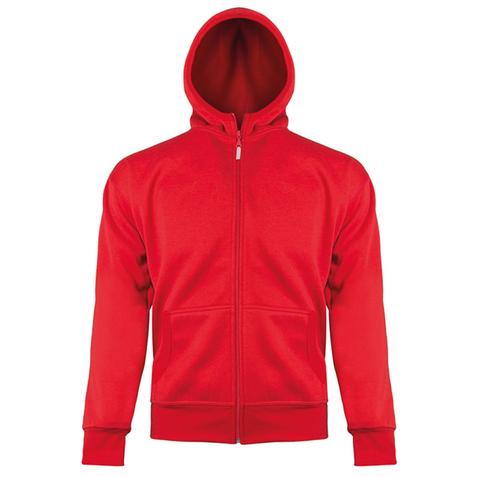 Felpa con Cappuccio e Zip Lunga 280 g/m² con Colletto Antivento - Gadget.it - 