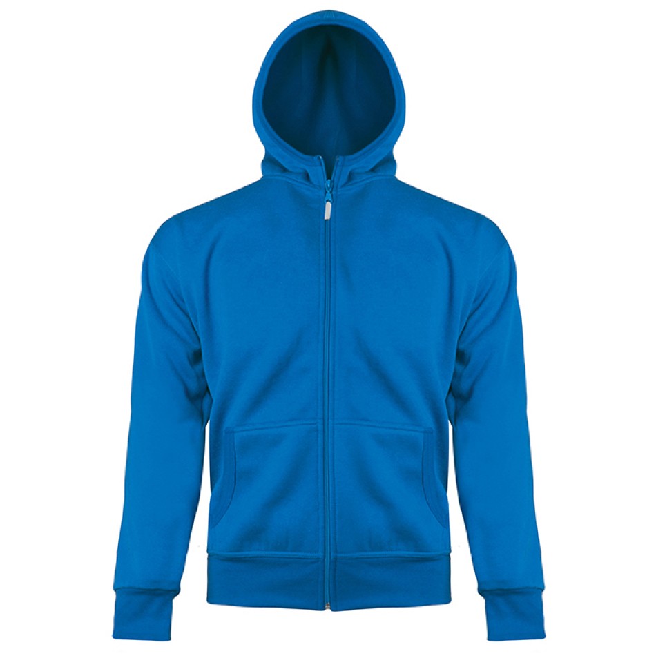 Felpa con Cappuccio e Zip Lunga 280 g/m² con Colletto Antivento - Gadget.it - 