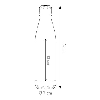 STEEL MAT BOTTLE 500 - Gadget.it - 