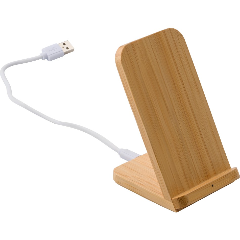 Supporto smartphone in bamboo ricaricabile - Claudie - Gadget.it - 