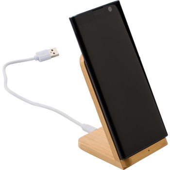Supporto smartphone in bamboo ricaricabile - Claudie - Gadget.it - 