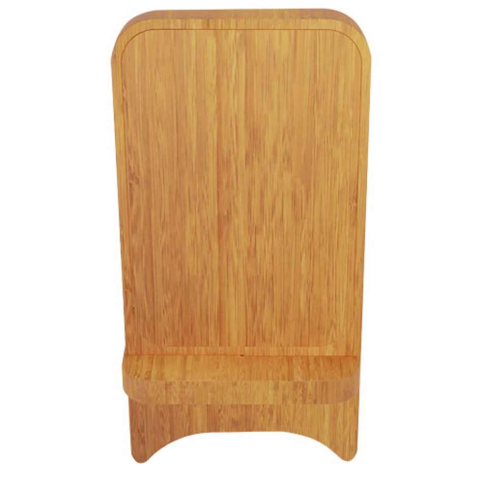 Supporto per telefono in legno con ricarica wireless da 10 W e logo luminoso SCX.design W26 - Gadget.it - 