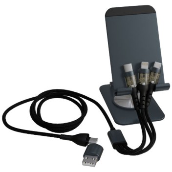 Supporto per telefono pieghevole con cavo di ricarica 3 in 1 SCX.design O32 - Gadget.it - 