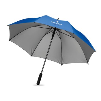 Ombrello automatico personalizzato da 27 pollici in poliestere 190T con interno silver - Gadget.it - 