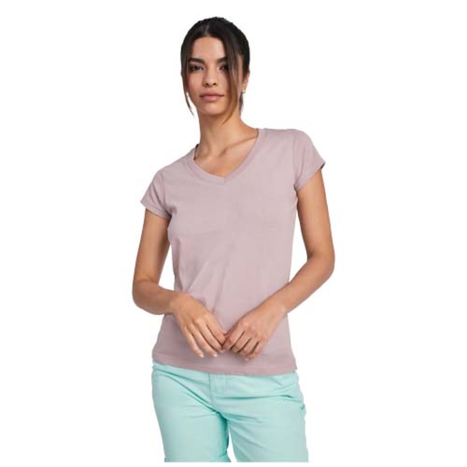 T-shirt a maniche corte con scollo a V da donna Victoria - Gadget.it - 