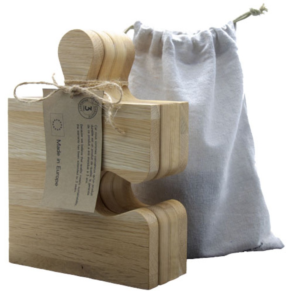 Tagliere in rovere con design puzzle SCX.design K05 - Gadget.it - 