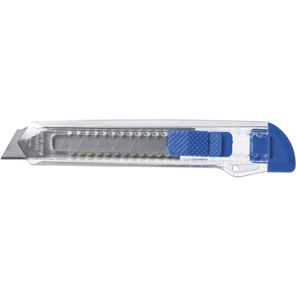 Cutter in ABS trasparente con arresto di sicurezza - Khia - Gadget.it - 