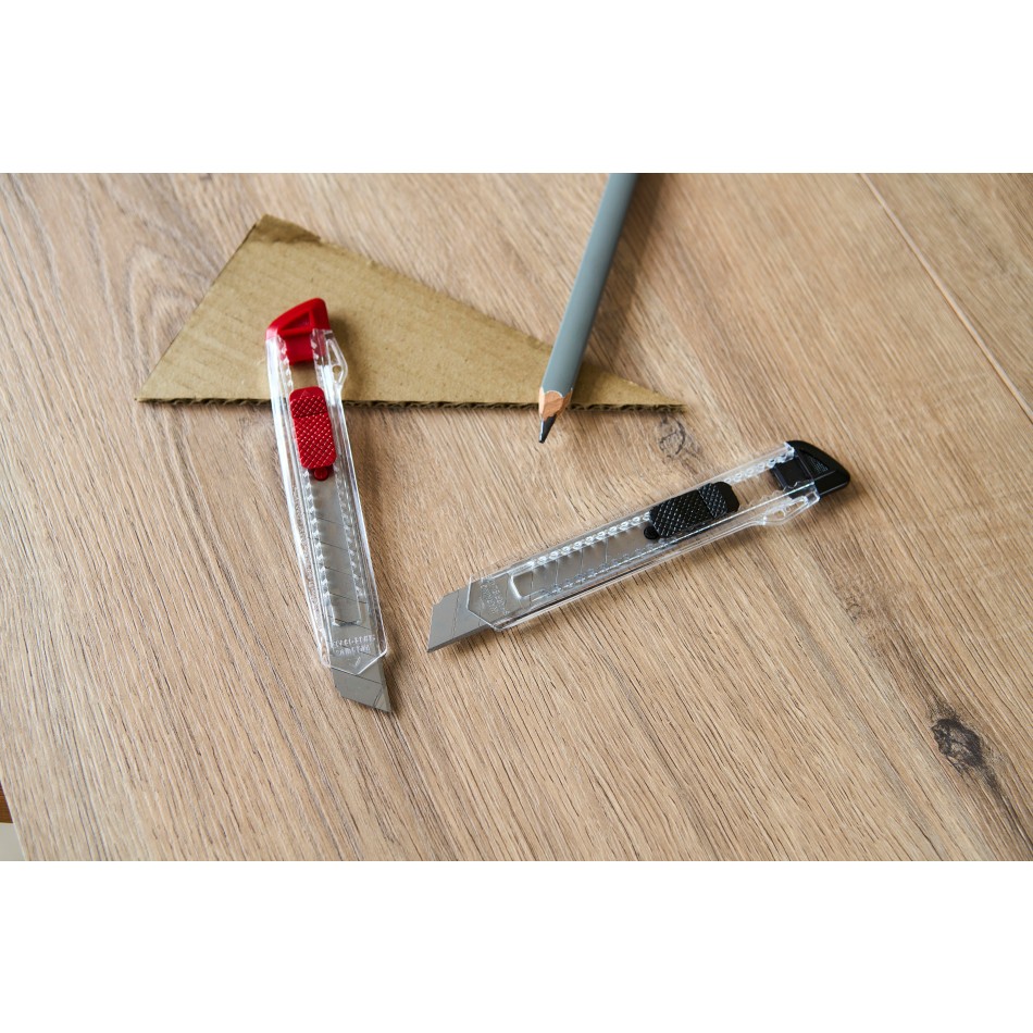 Cutter in ABS trasparente con arresto di sicurezza - Khia - Gadget.it - 