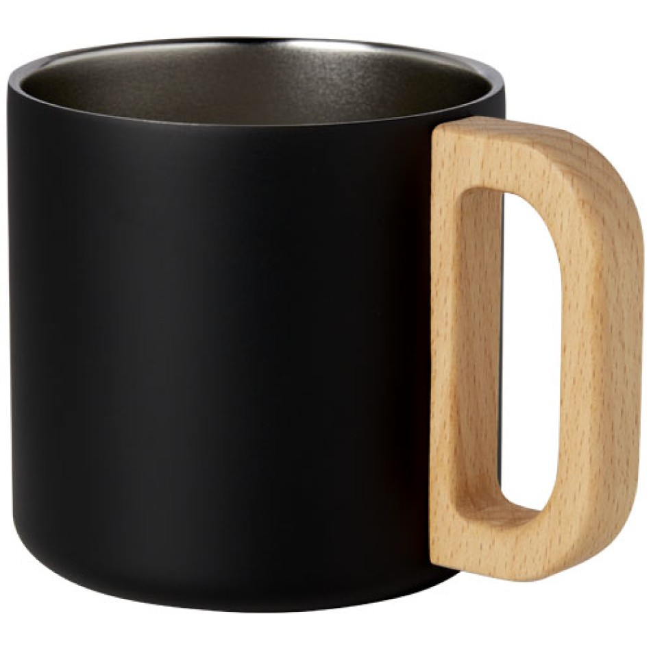 Tazza in acciaio inossidabile riciclato certificato RCS da 360 ml con isolamento sottovuoto in rame Bjorn - Gadget.it - 