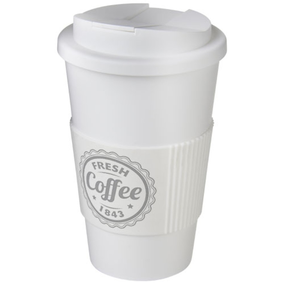Tazza termica Americano® da 350 ml con impugnatura e coperchio ermetico - Gadget.it - 