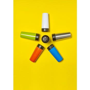 Tazza termica da viaggio in acciaio inox, capacità 450 ml Elisa - Gadget.it - 