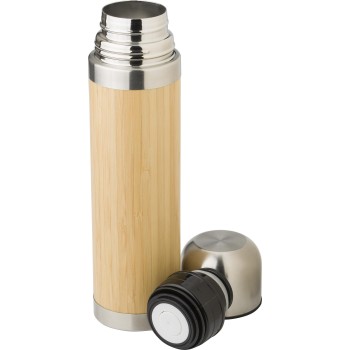 Thermos in acciaio inox e bamboo, capacità 400 ml Frederico - Gadget.it - 