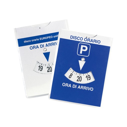 Disco Orario Maxi Personalizzato con Custodia Protettiva Trasparente per Auto - Gadget.it - Disco Orario Maxi Personalizzato per Auto con Custodia Trasparente