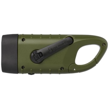 Torcia a dinamo solare con moschettone in plastica riciclata Helios - Gadget.it - 