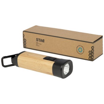 Torcia con moschettone in bambù/plastica riciclata RCS Kuma - Gadget.it - 
