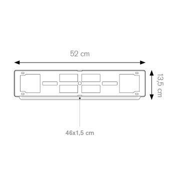 Portatarga posteriore auto - Trim - Gadget.it - 
