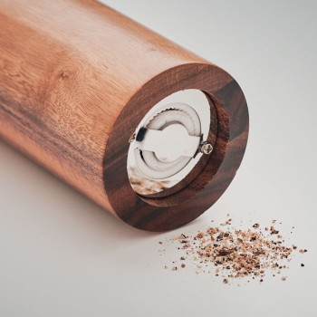 Macina sale e pepe personalizzato in legno di acacia - Gadget.it - 