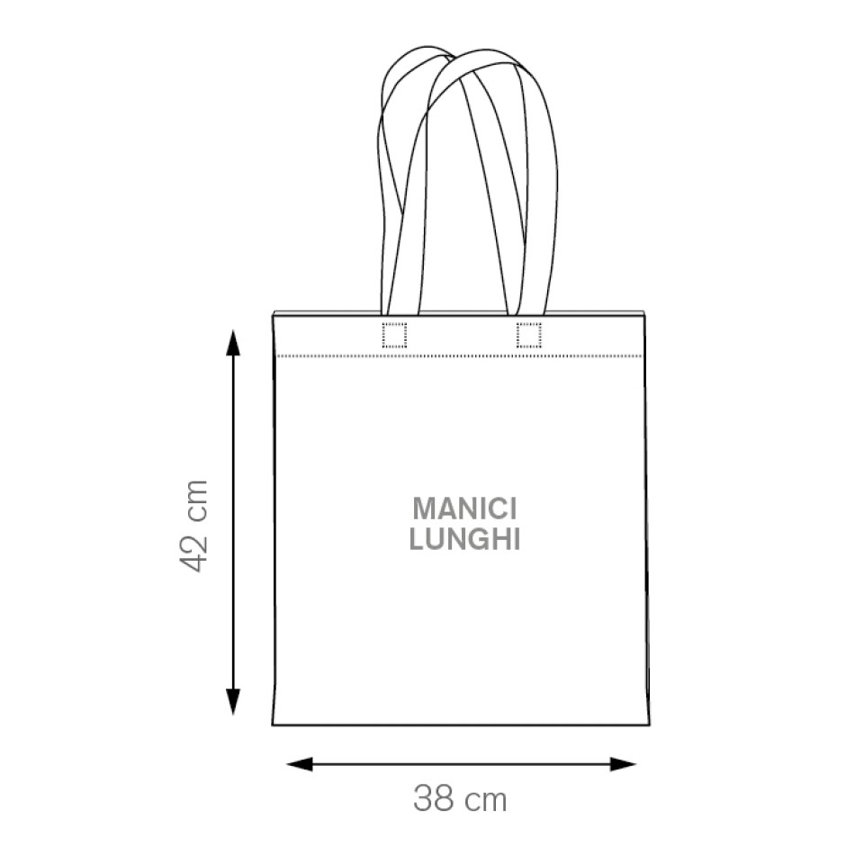 Borsa in cotone 38x42 cm  - VIOLET - Gadget.it - 