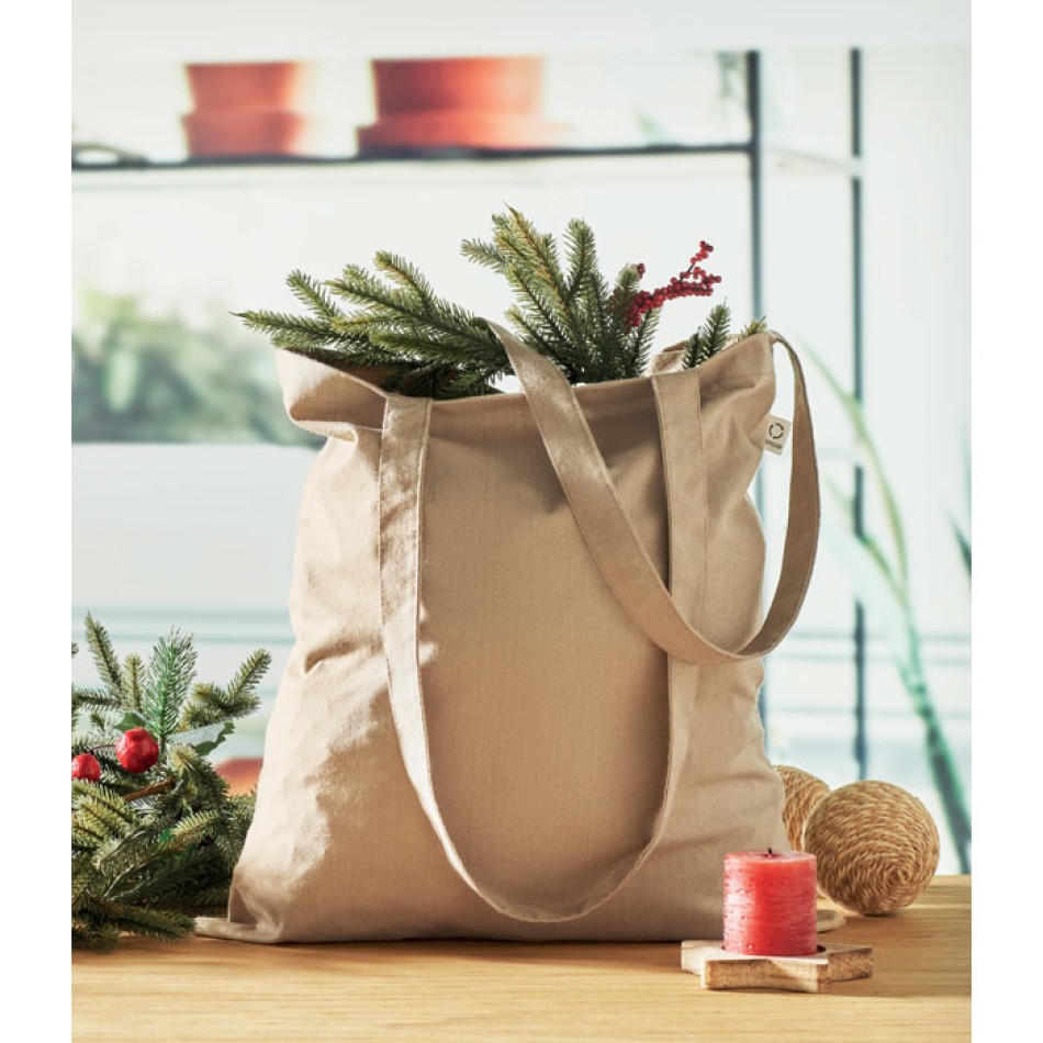 Shopper in cotone riciclato 38X42 cm - VIVEKA COLOUR - Gadget.it - 