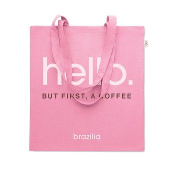 Shopper in cotone riciclato 38X42 cm - VIVEKA COLOUR - Gadget.it - 