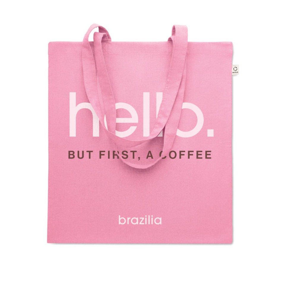 Shopper in cotone riciclato 38X42 cm - VIVEKA COLOUR - Gadget.it - 