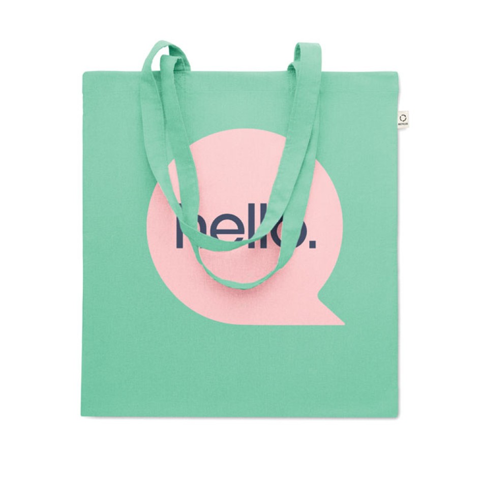 Shopper in cotone riciclato 38X42 cm - VIVEKA COLOUR - Gadget.it - 