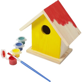 Casa uccelli in legno con set da pittura - WESLEY - Gadget.it - 