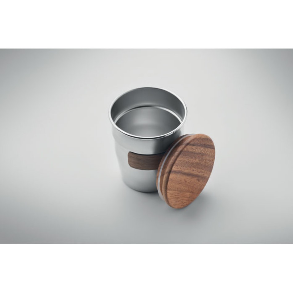 Bicchiere in acciaio inox riciclato da 350ml - WALNUT - Gadget.it - 