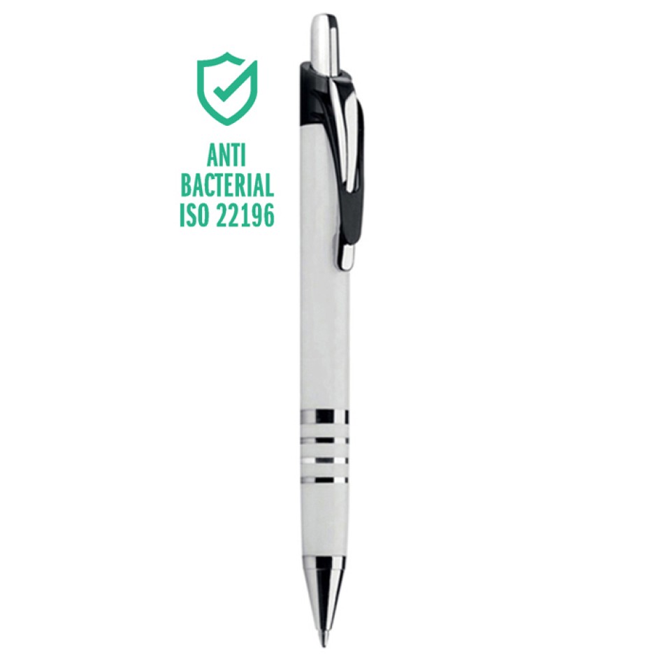 Penna in materiale plastificato refill nero - WANDA - Gadget.it - 