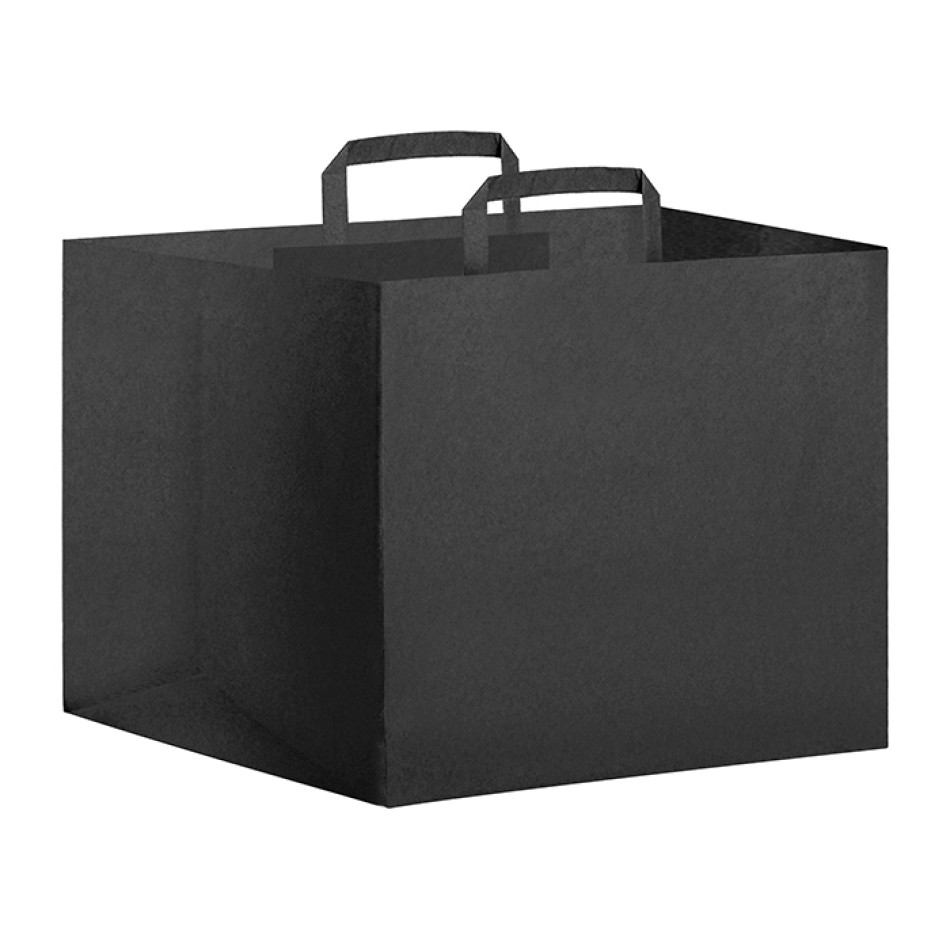 Borsa in carta 32x22x33 cm - WHITE/BLACK TAKE AWAY - Gadget.it - 
