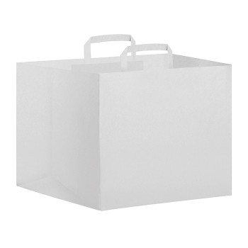 Borsa in carta 32x22x33 cm - WHITE/BLACK TAKE AWAY - Gadget.it - 