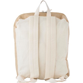 Zaino in juta e cotone 40x32x7 cm - EDISON - Gadget.it - 