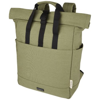 Zaino rolltop per portatile da 15" in canvas riciclato - JOEY 15L - Gadget.it - 