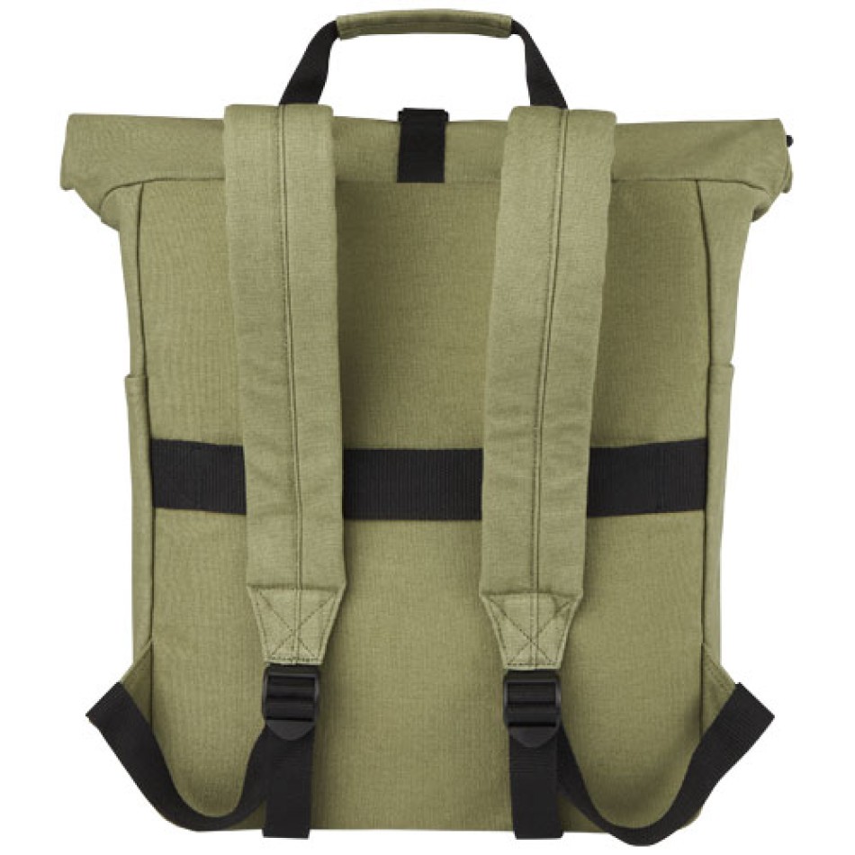Zaino rolltop per portatile da 15" in canvas riciclato - JOEY 15L - Gadget.it - 