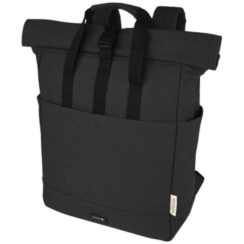 Zaino rolltop per portatile da 15" in canvas riciclato - JOEY 15L - Gadget.it - 