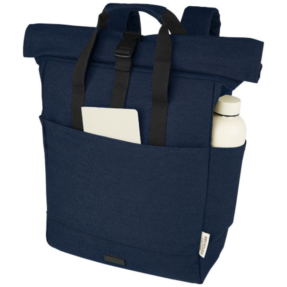 Zaino rolltop per portatile da 15" in canvas riciclato - JOEY 15L - Gadget.it - 